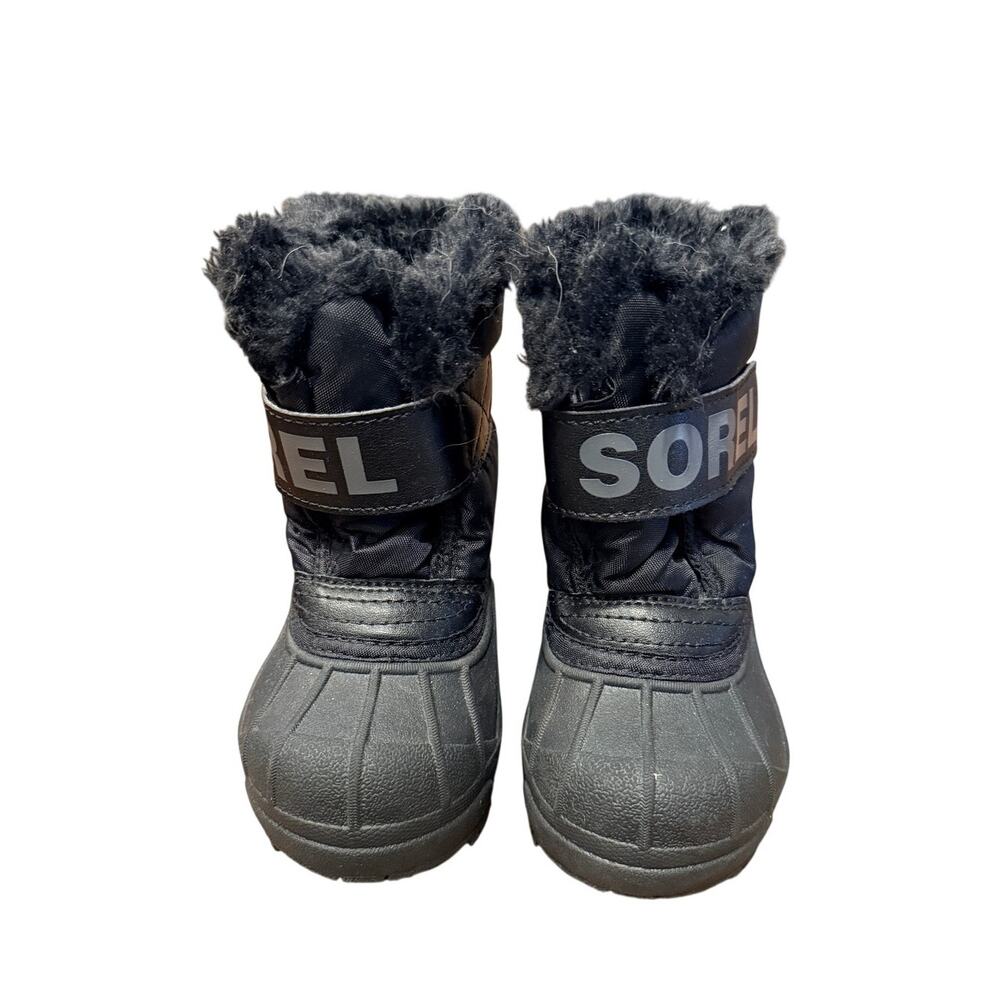 Sorel Toddler 6 Snow Commander Waterproof Boots Hook n Loop Fur Lined Little Kid - Picture 3 of 6